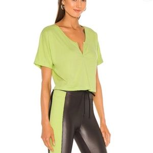 KORAL Neon Green Logo Crop Top
